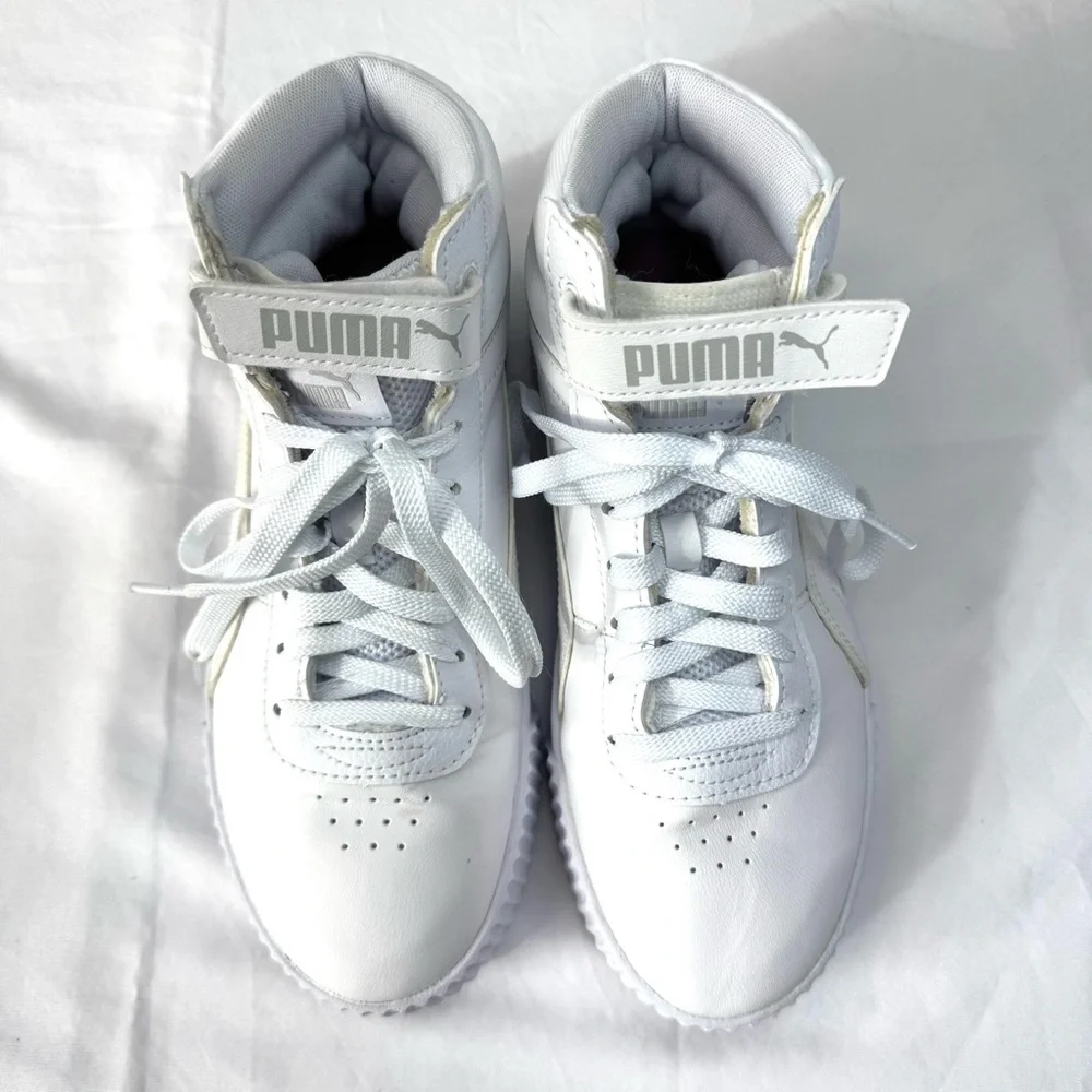 PUMA Women's Carina Mid Sneaker White 7.5 - Picture 8 of 13